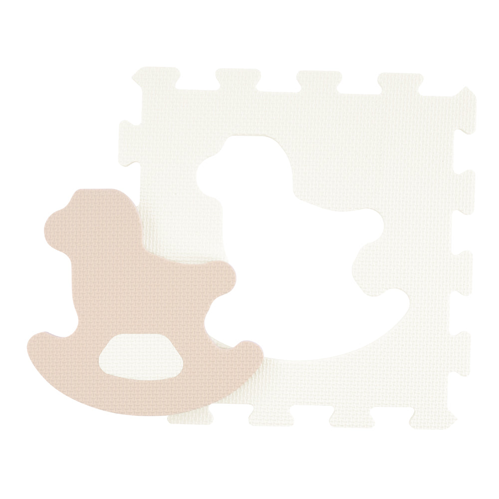 Baby Star Animal-Fun Puzzle Mat - 9pcs/Beige Horse