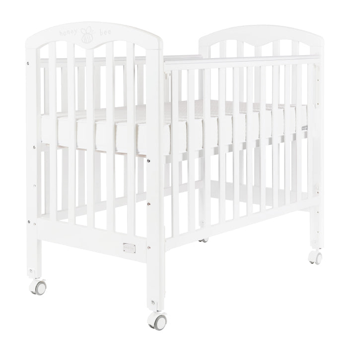 Baby Star Cozzi+ Baby Cot (Toddler Bed) with 4" Mattress - White / European Beech