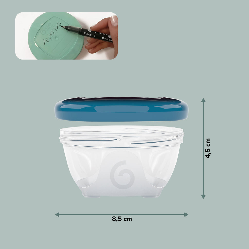 Babymoov Babybols Kit Rewritable Airtight Food Storage Containers 4 x 120ml (S Size)