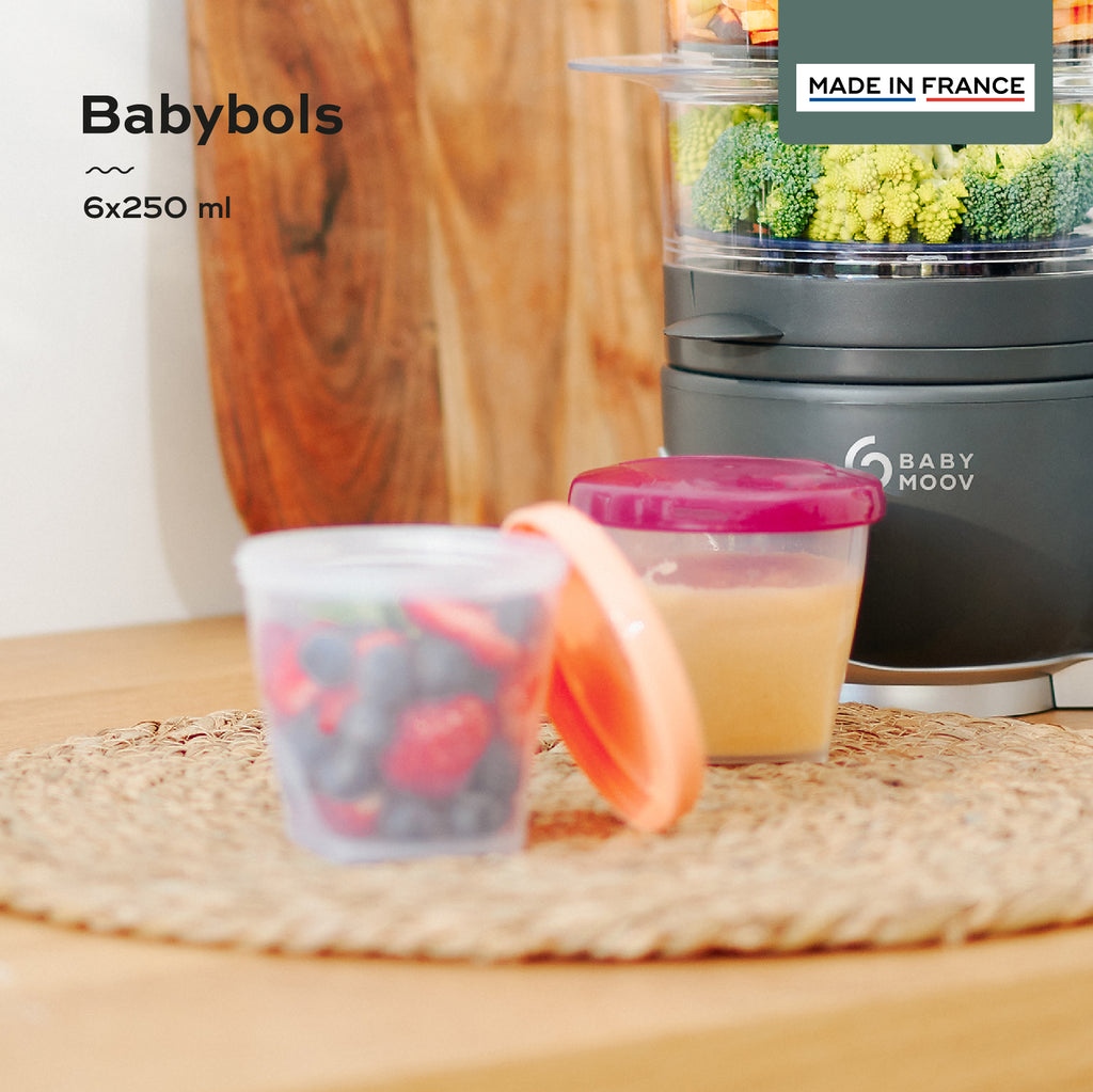 Babymoov Babybols Kit Rewritable Airtight Food Storage Containers 6 x 250ml (L Size)