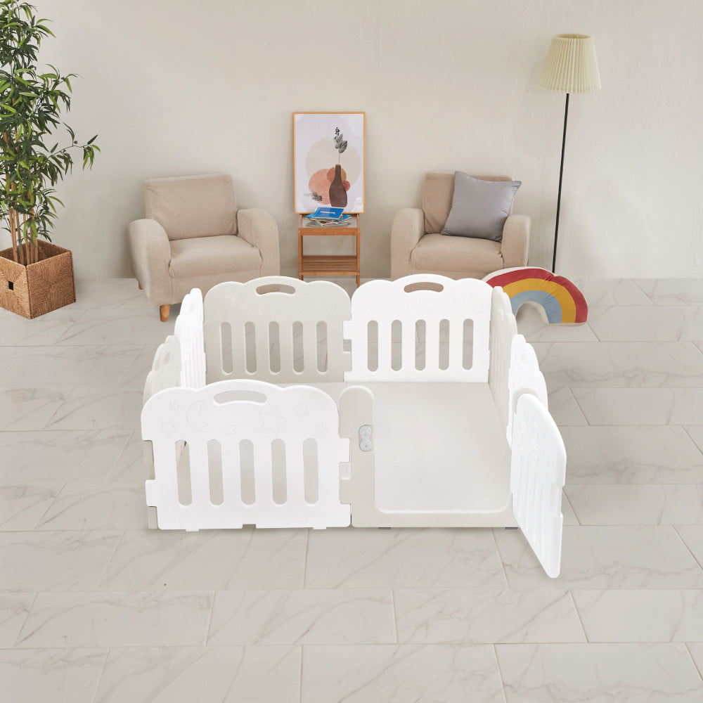 Caraz 7+1 Kibel Baby Room and Play Mat Set with Panel Holders  - Cozy Beige