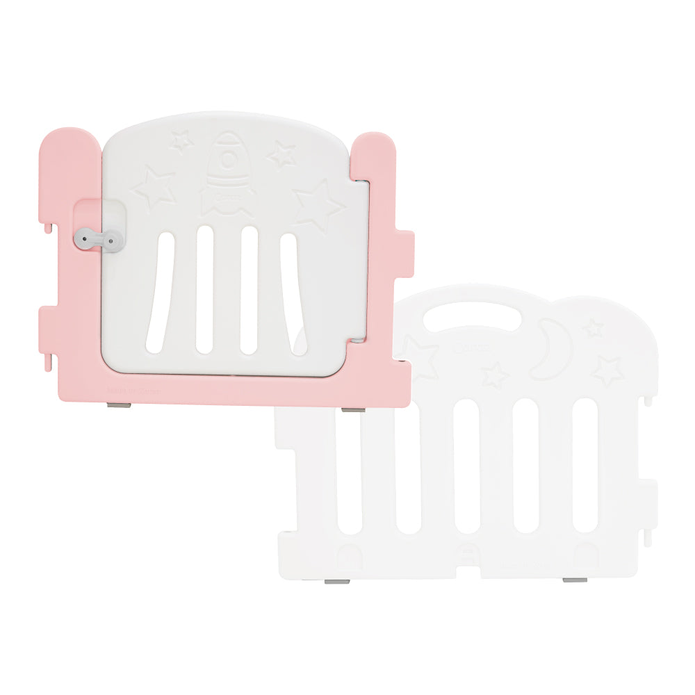 Caraz Baby Room Extension Kit (1 x Door + 1 x Panel) - Sweet Pink + White