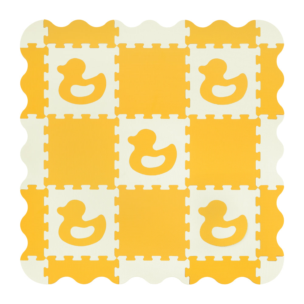Baby Star Animal-Fun Puzzle Mat - 9pcs/Orange Duck