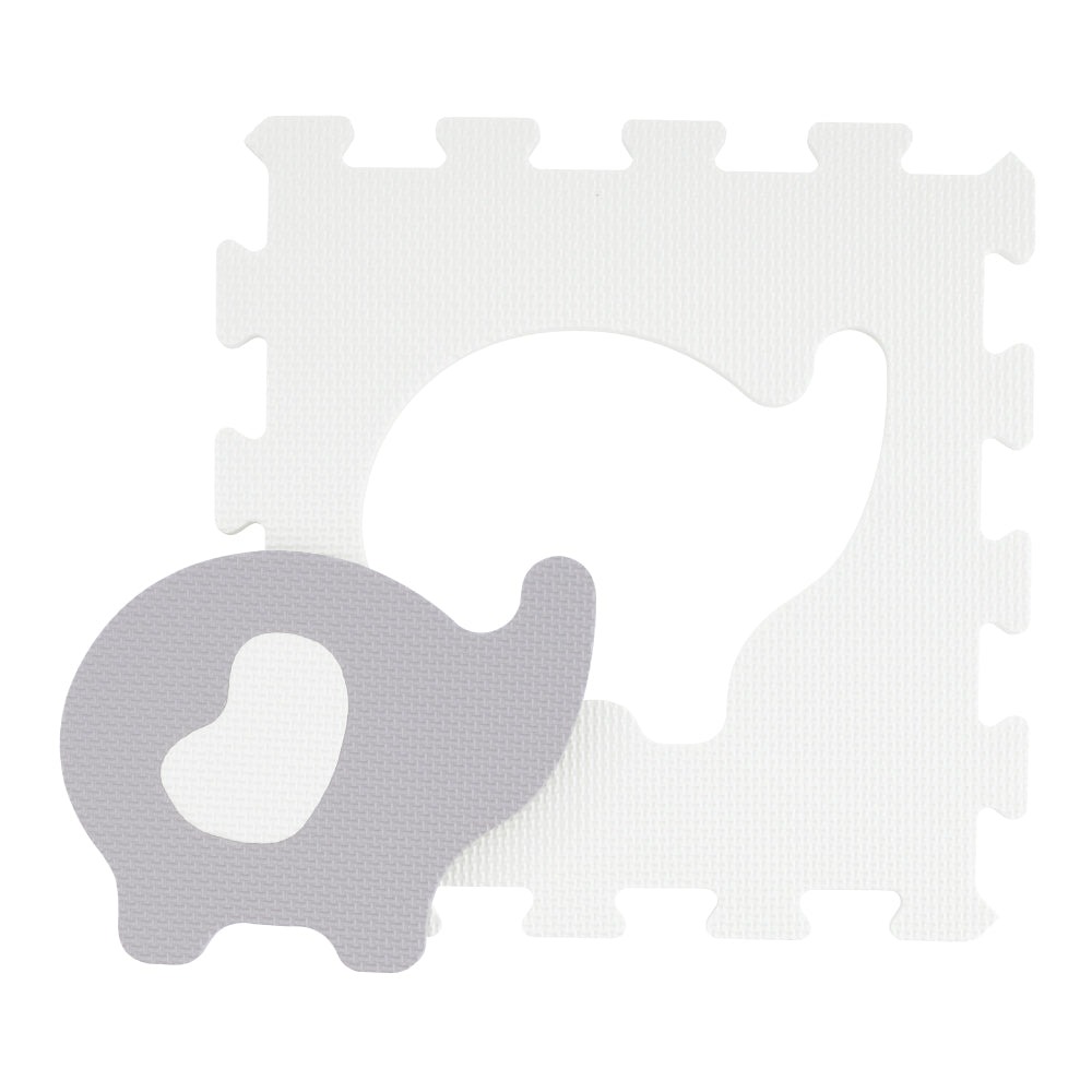 Baby Star Animal-Fun Puzzle Mat - 9pcs/Grey Elephant