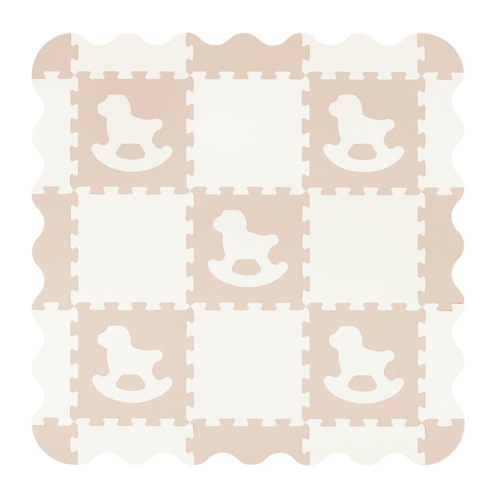 Baby Star Animal-Fun Puzzle Mat - 9pcs/White Horse