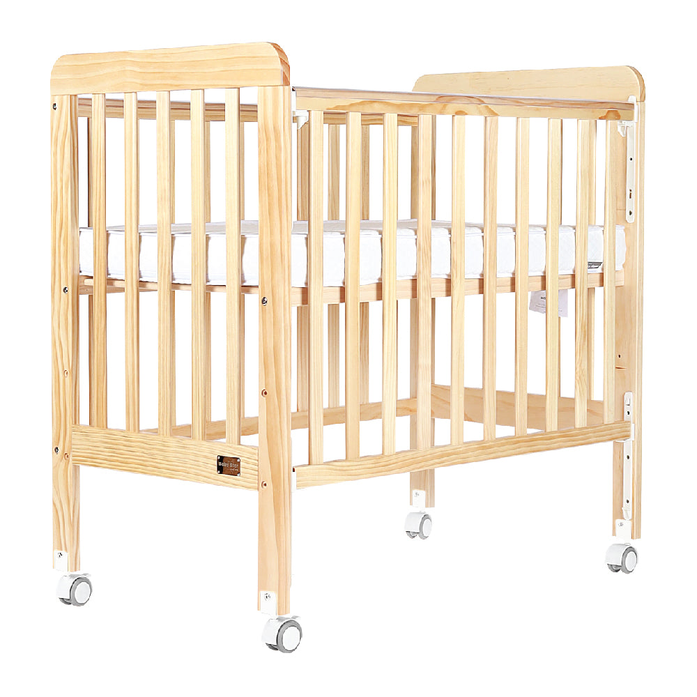 Baby Star Medi 嬰兒木床(包括3” 床褥) – 原木色 / 紐西蘭松木