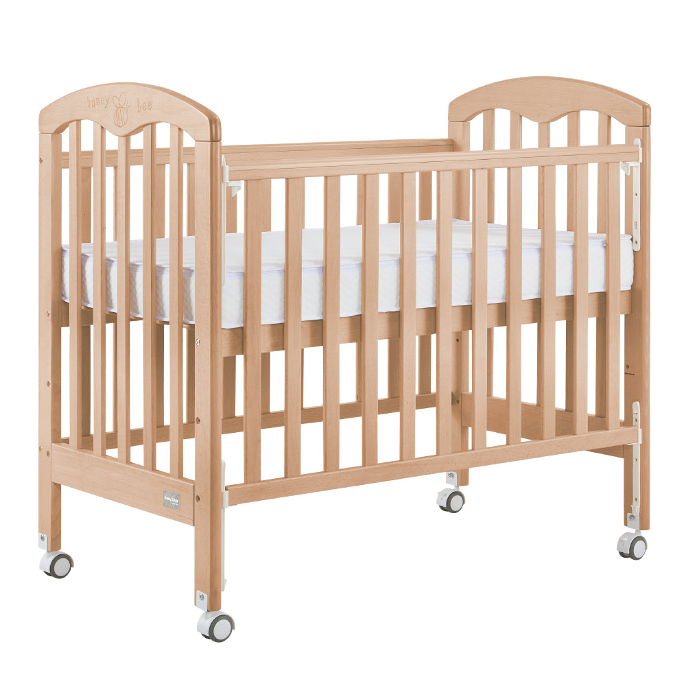 Baby Star Cozzi+ 嬰兒木床(兒童床版本)附有4”床褥 – 原木色 / 歐洲櫸木