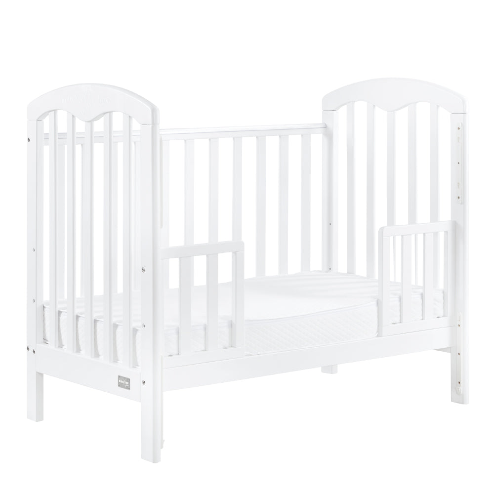 Baby Star Cozzi+ 嬰兒木床(兒童床版本)附有4”床褥 – 白色 / 歐洲櫸木
