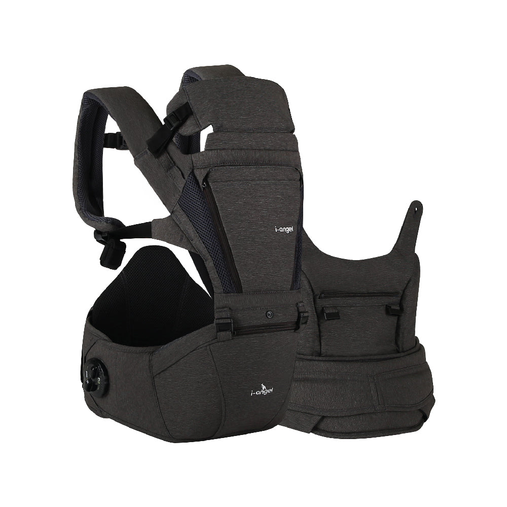 i-angel Dr. Dail Plus All-in-one Hip Seat Carrier - Line Charcoal