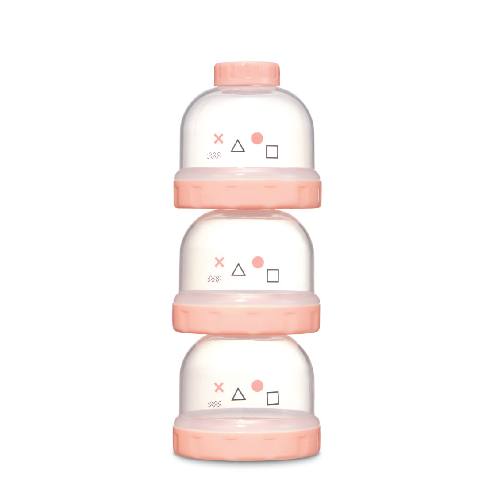 KUKU PLUS Pure Love All-in-one Milk Powder Container - Berry Pink