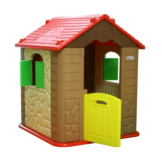 Haenim Toy Fun Park Kids Playhouse - Brown/Red **