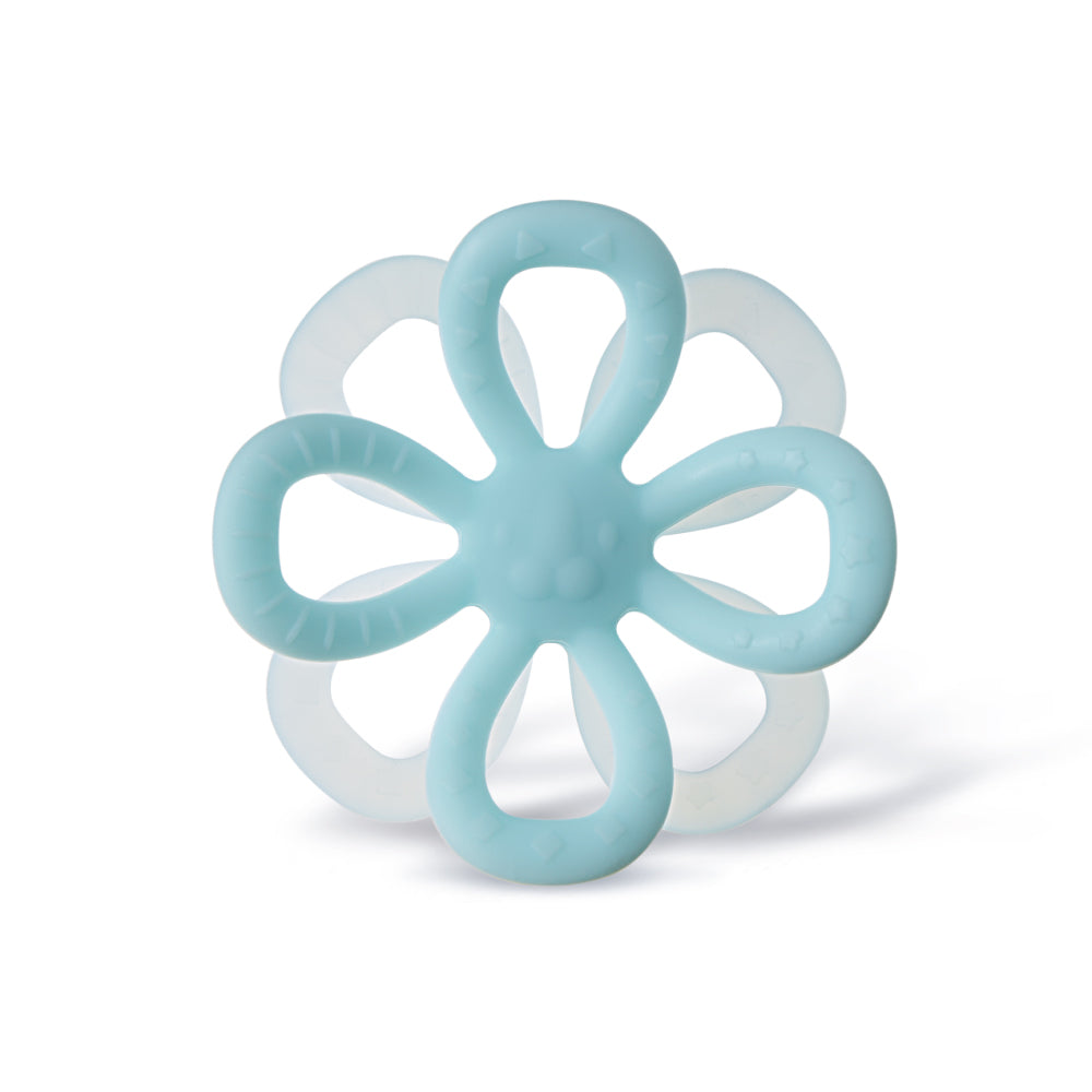 KUKU PLUS Silicone Flower Teether - Bubble Blue
