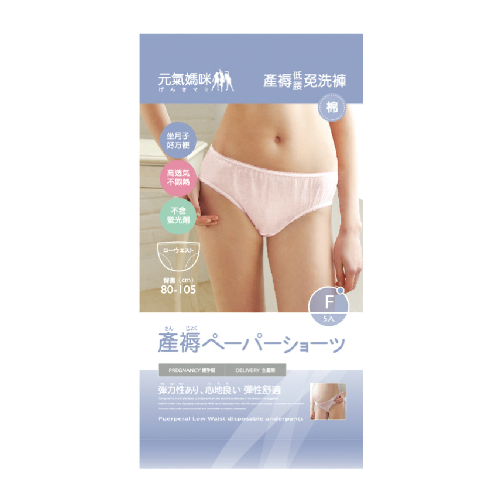 Genki Mammy Puerperal Low Waist Disposable Underpants - 5 Pack