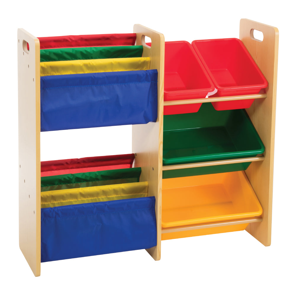 Baby Star x Delsun Book Rack & 4 Toy Storage Organizer - Rainbow