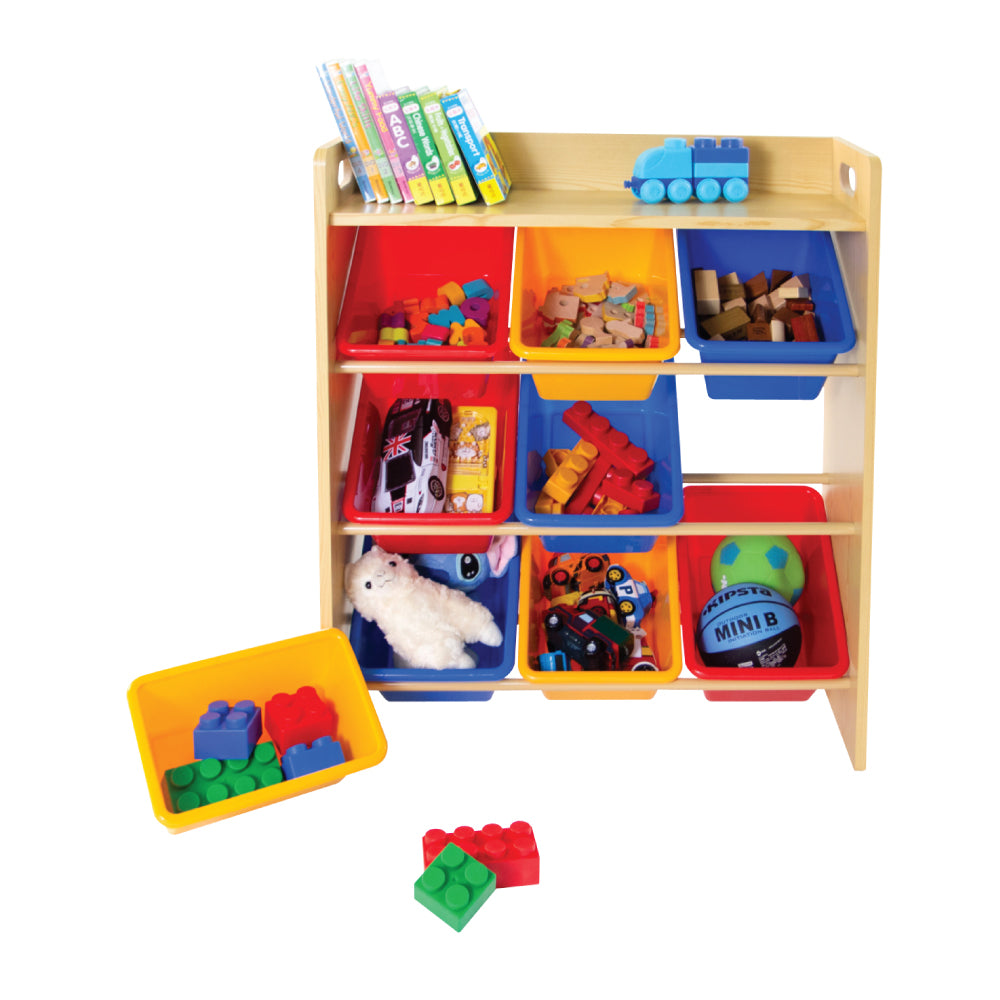 Baby Star x Delsun 9 Toy Storage Organizer with Shelf - Rainbow