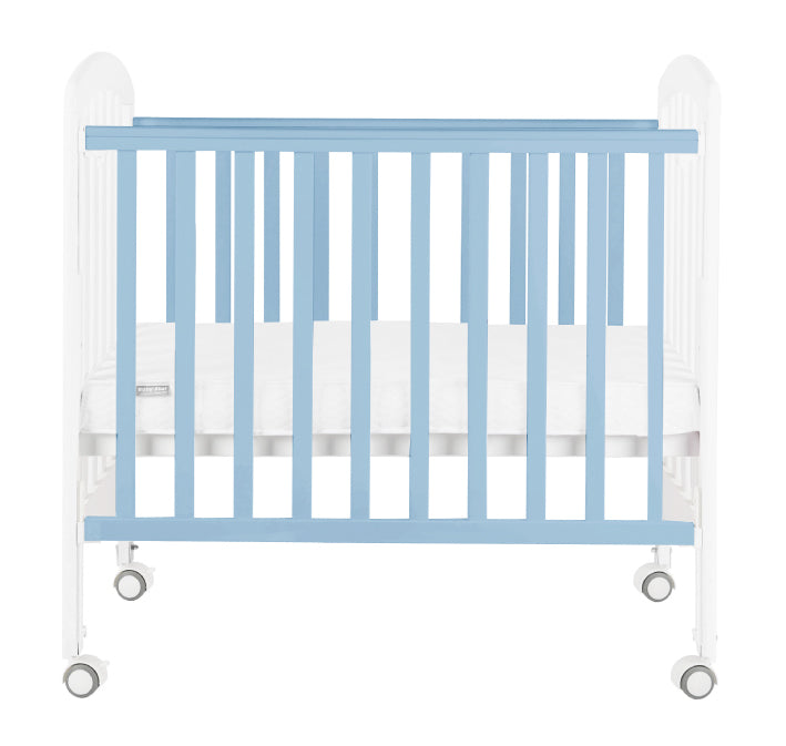Baby Star Medi Baby Cot with 3" Mattress - Blue / New Zealand Pine