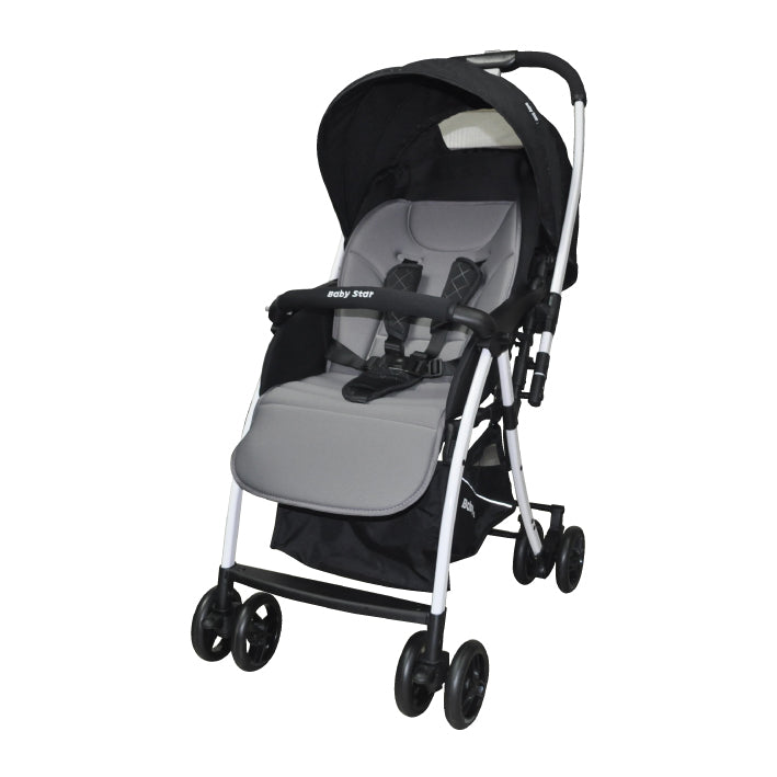 Baby Star Light-weight Reversible Stroller - Charcoal