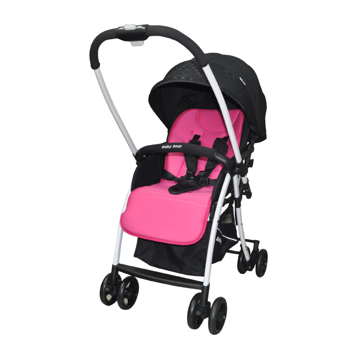 Baby Star Light-weight Reversible Stroller - Pink