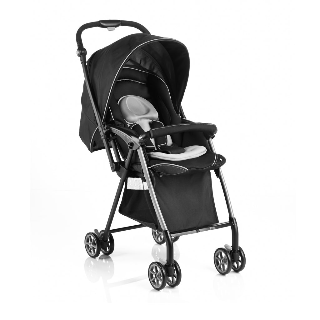 Evenflo 50cm Seat Height Reversible Handle Baby Stroller - Black Grey **