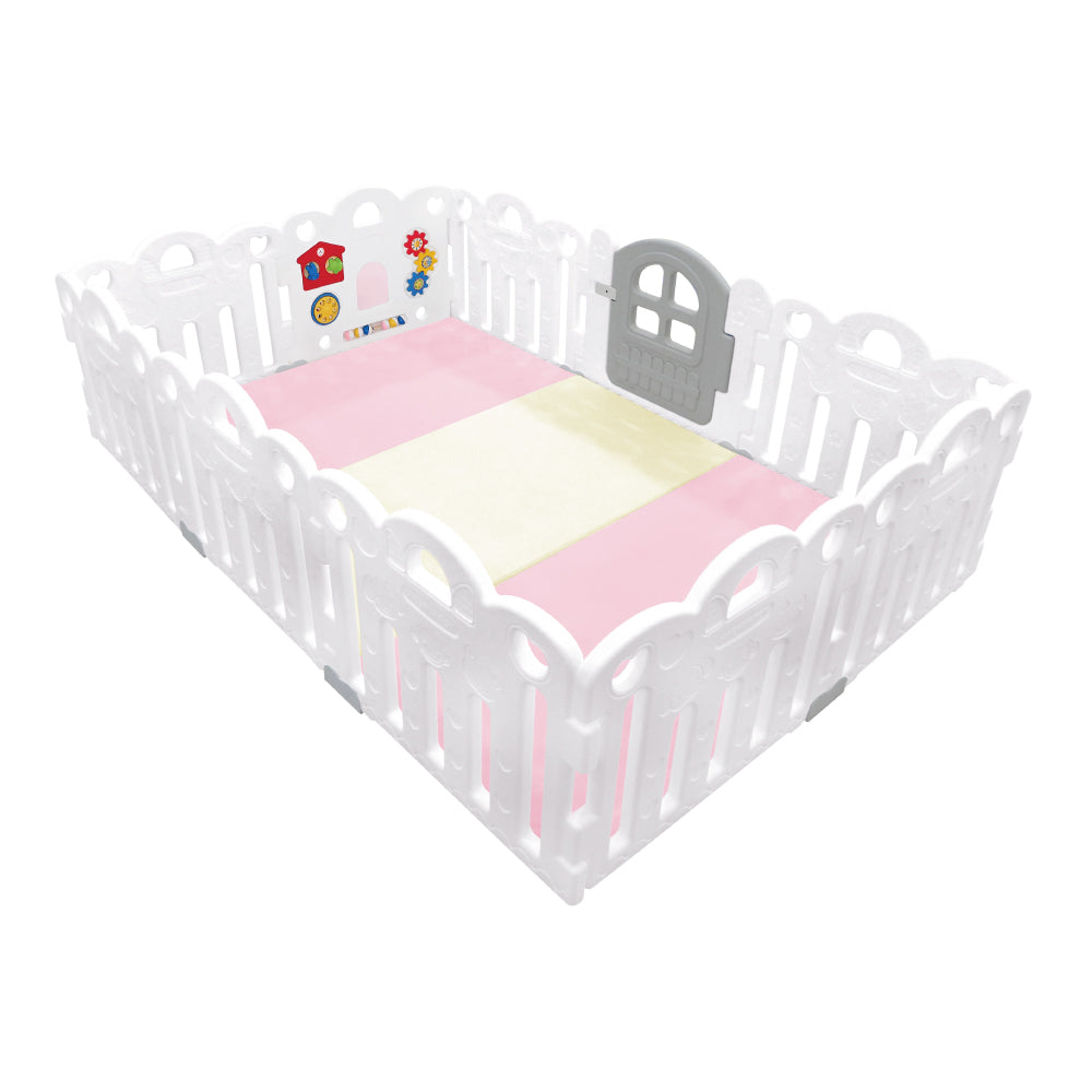 Haenim Toy Petit 10P Baby Room and Play Mat Set with Panel Holders - Snow White