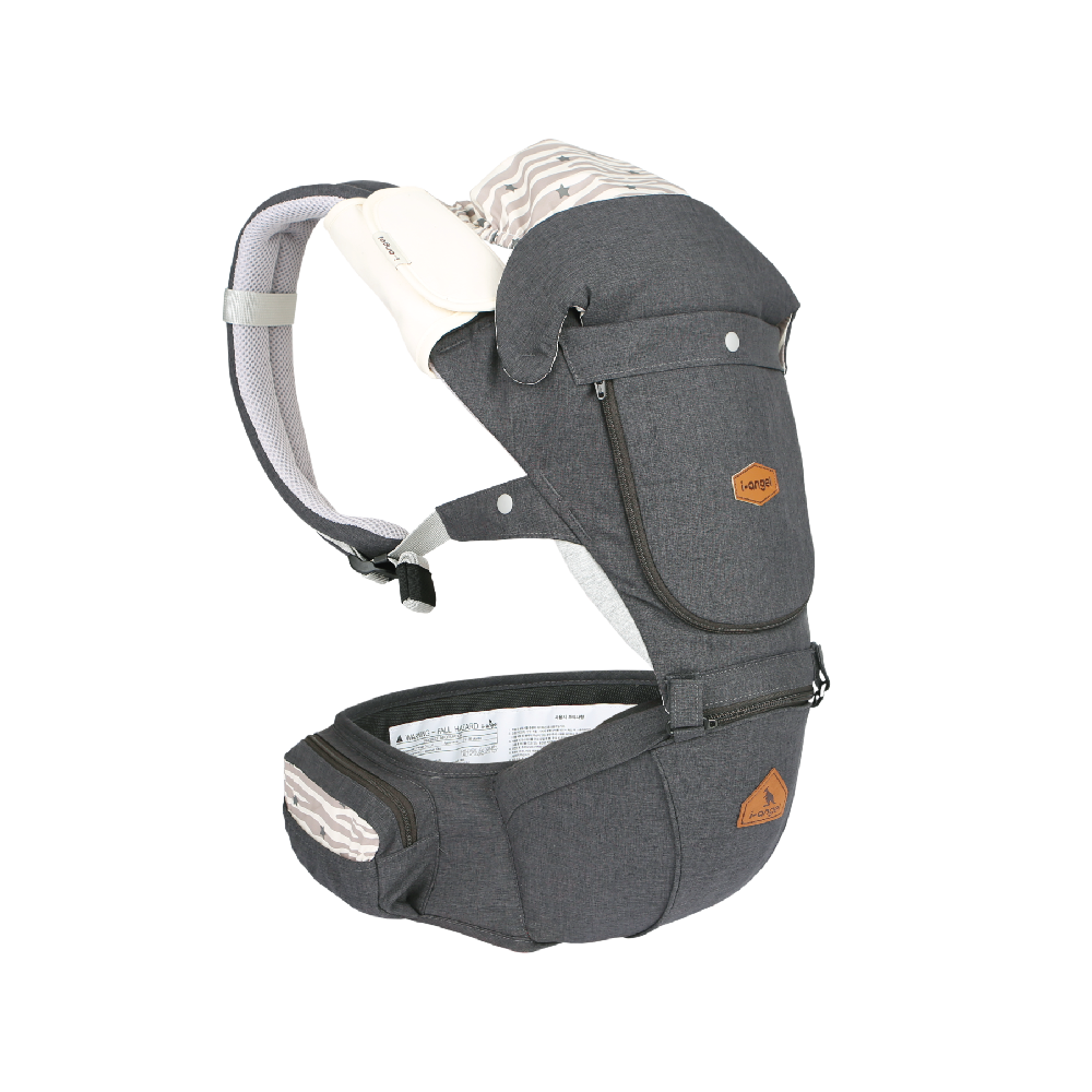 i-angel 4-in-1 New Miracle Hip Seat + Carrier - Melange Charcoal