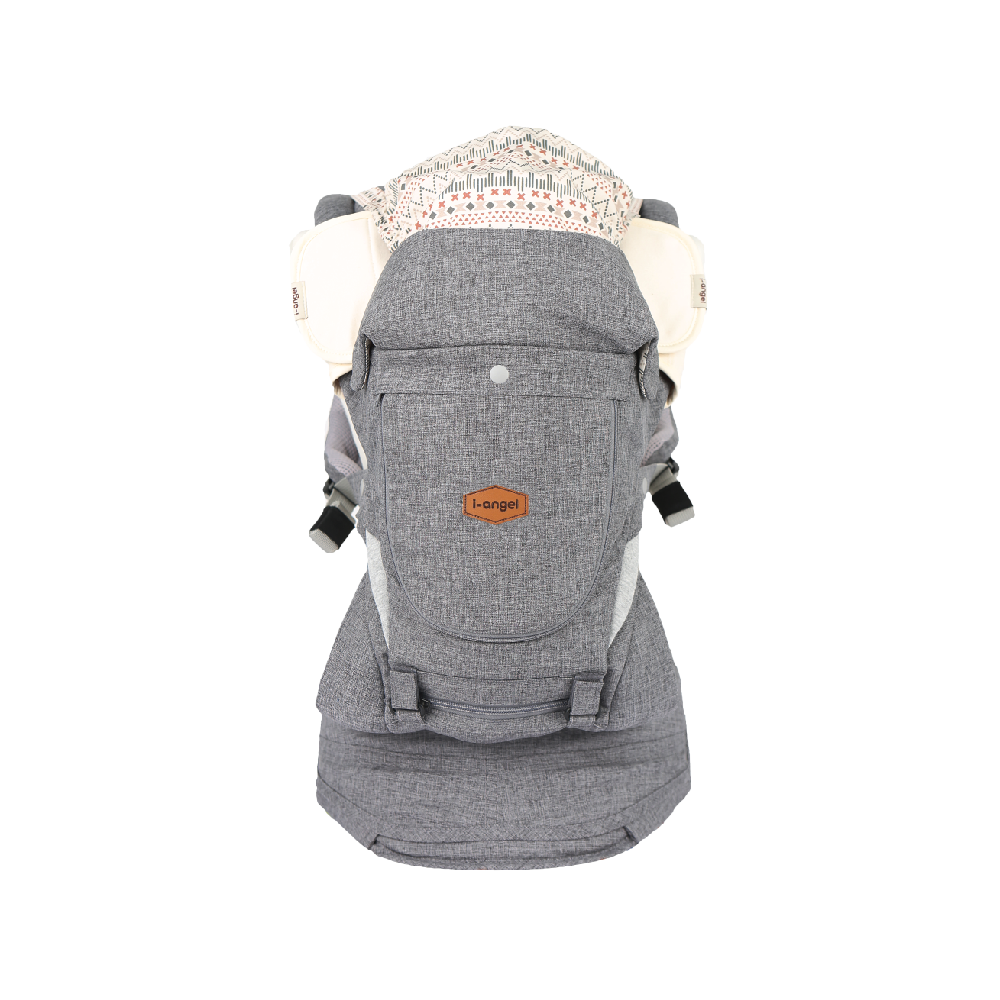 i-angel 4-in-1 New Miracle Hip Seat + Carrier - Melange Grey