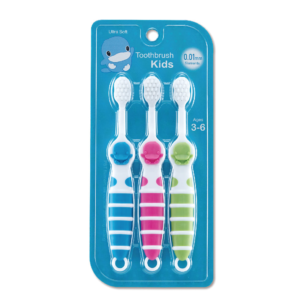 KUKU Kid's Toothbrush (3-6 years) - 3 Pack