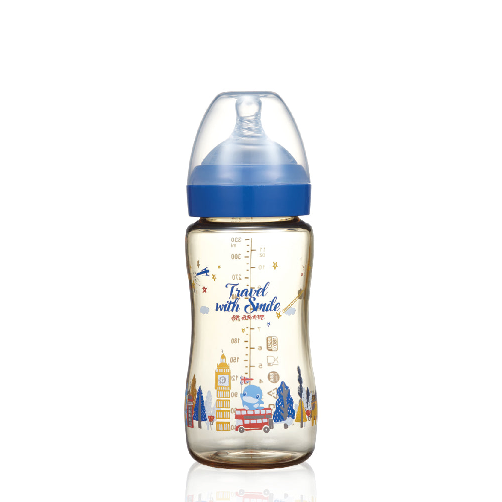 KUKU PPSU Happily Travel to London Baby Bottle 330ml