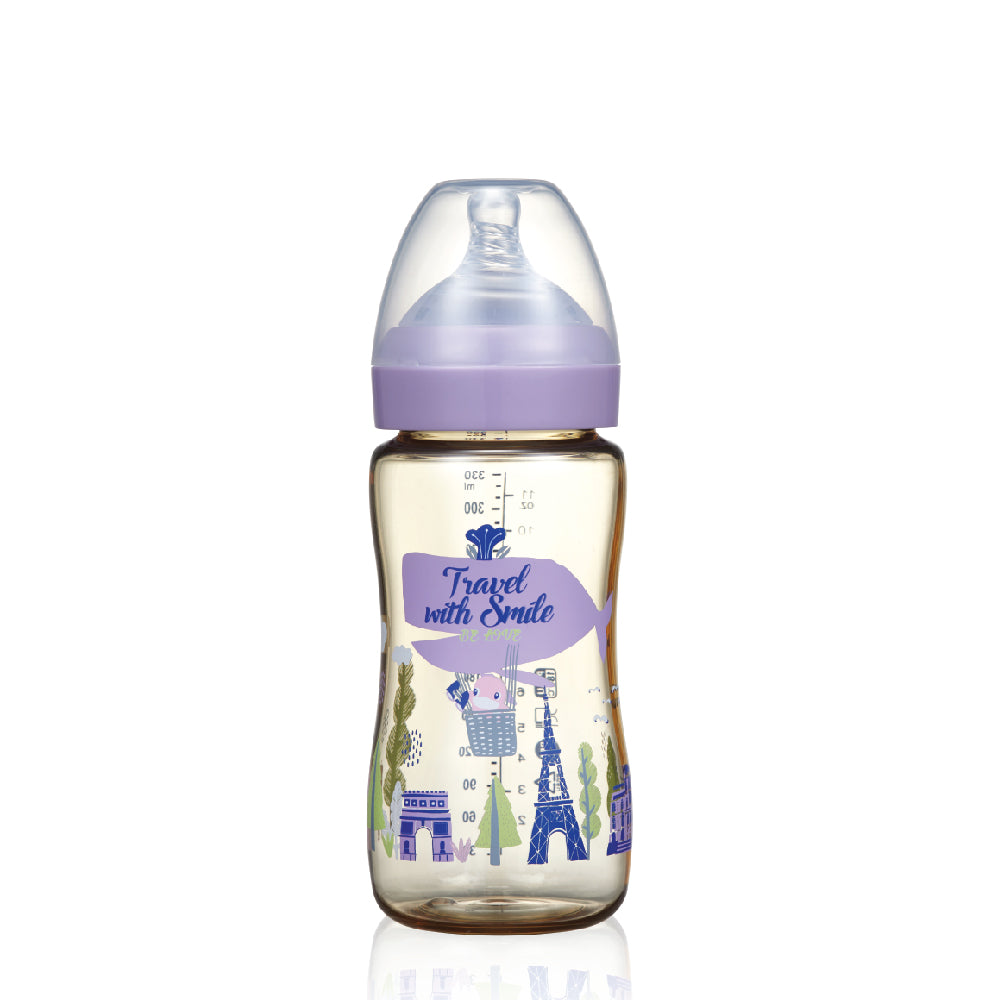 KUKU PPSU Stylish Paris PPSU Baby Bottle 330ml