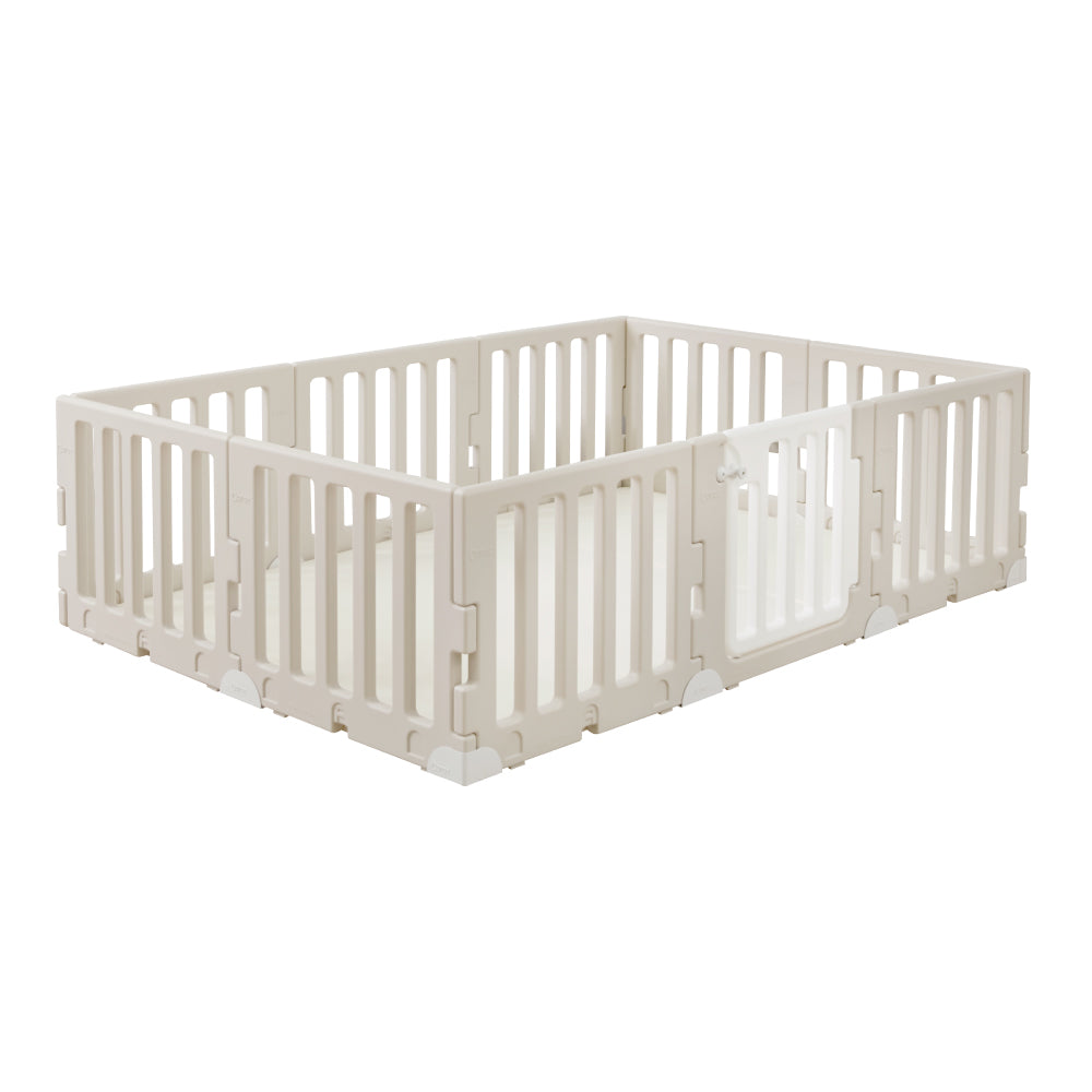 Caraz 9+1 Line Baby Room and Play Mat Set with Panel Holders - Cozy Beige